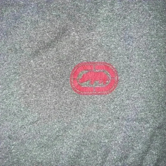Ecko Unltd. Men’s Gray T-shirt Size XL Red Logo Short Sleeve - Picture 3 of 6